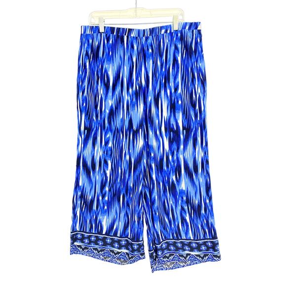 Black Label by Chico's Stippled Palazzo Pants Womens Size 3 U.S. XL 16 Stretch - Picture 1 of 11